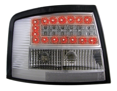 STOPURI CU LED AUDI A6 FUNDAL CROM -COD RA15LC
