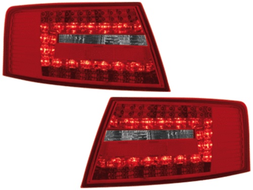 STOPURI CU LED AUDI A6 FUNDAL RED/CRISTAL -COD 1026995