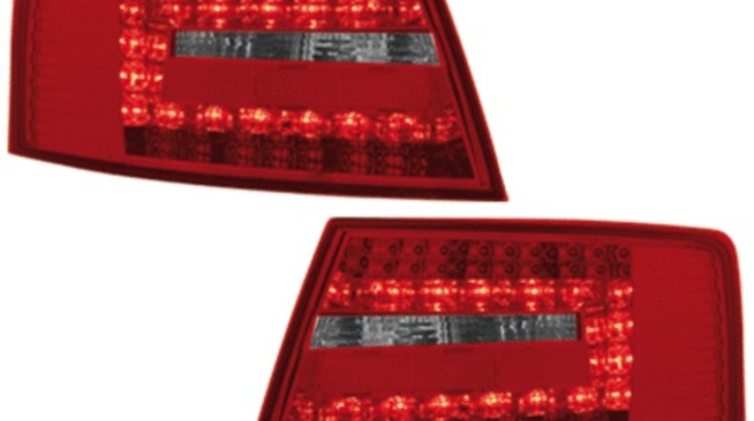 STOPURI CU LED AUDI A6 FUNDAL RED/CRISTAL -COD 1026995