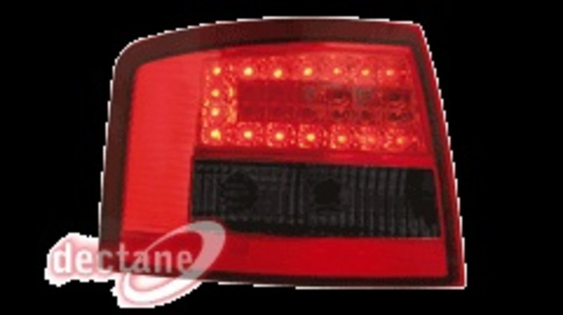 STOPURI CU LED AUDI A6 FUNDAL ROSU NEGRU -COD RA15LRB