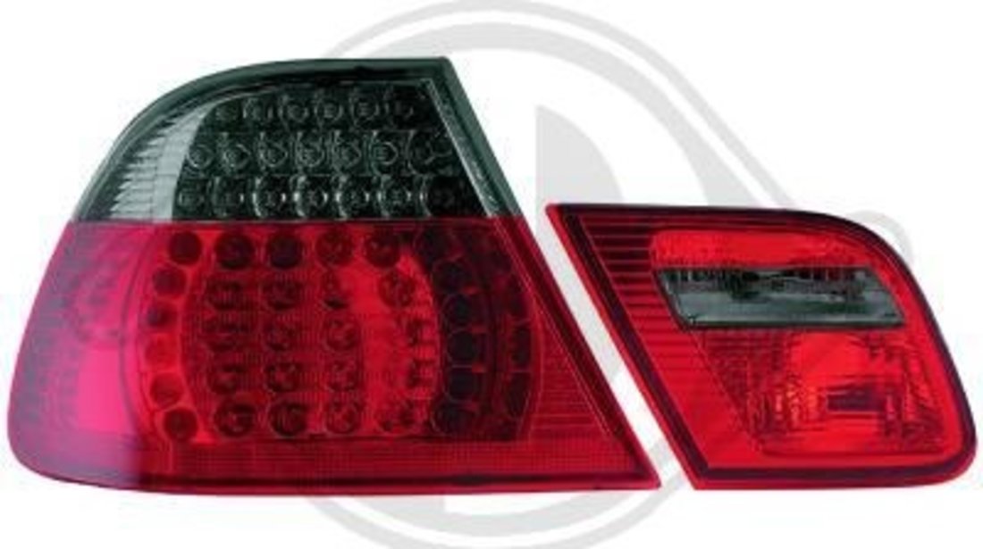 STOPURI CU LED BMW E46 COUPE FUNDAL RED/BLACK-COD 1214997