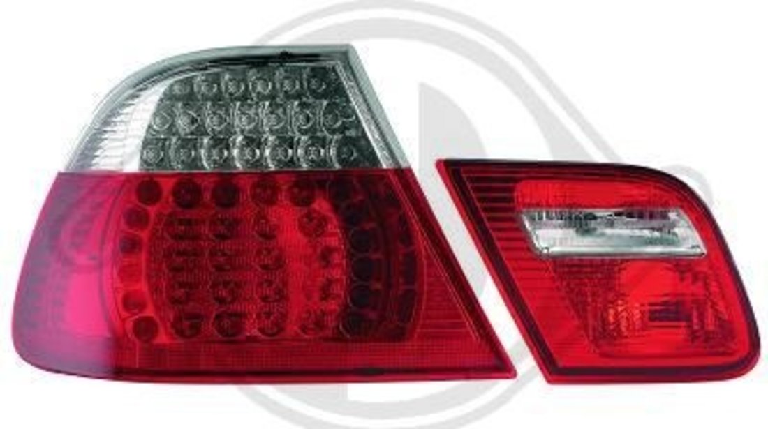 STOPURI CU LED BMW E46 COUPE FUNDAL RED/CRISTAL -COD 1214995