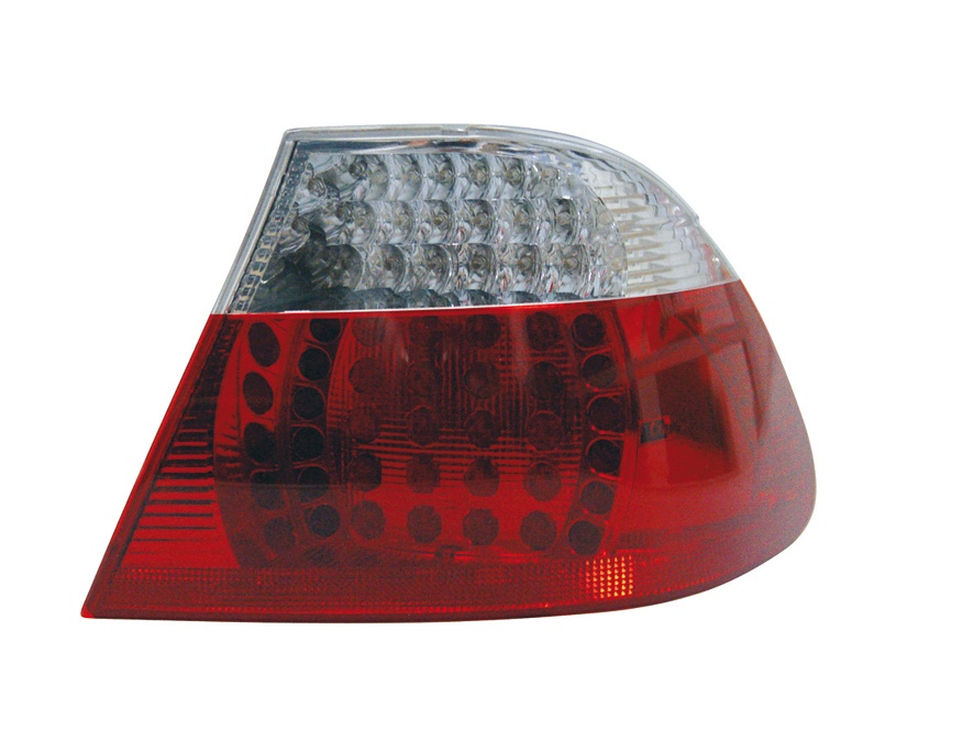 STOPURI CU LED BMW E46 COUPE FUNDAL RED/CROM -COD FKRLXLBM8067