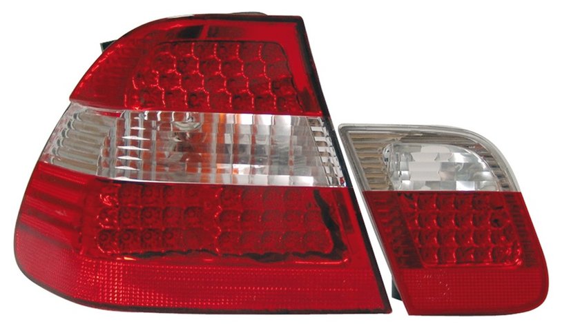 STOPURI CU LED BMW E46 LIM FUNDAL RED/CRISTAL -COD FKRLXLBM051