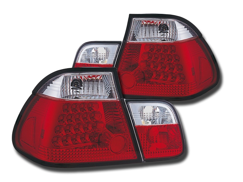 STOPURI CU LED BMW E46 LIM FUNDAL RED/CROM -COD FKRLXLBM8047