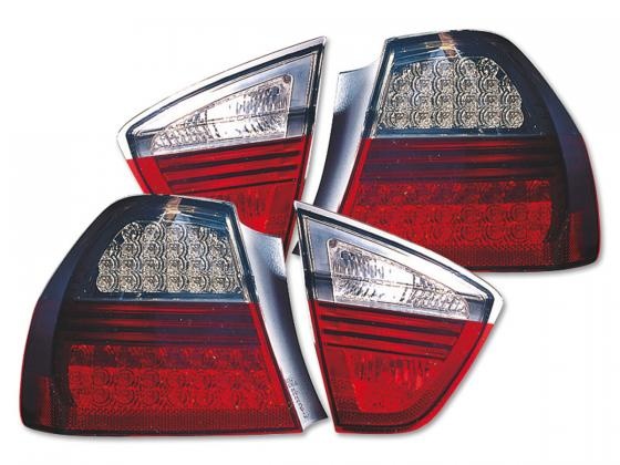 STOPURI CU LED BMW E90 FUNDAL RED/BLACK -COD FKRLXLBM9003