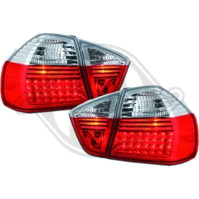 STOPURI CU LED BMW E90 FUNDAL RED/CRISTAL -COD 1216992