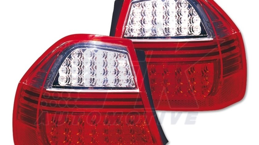 STOPURI CU LED BMW E90 FUNDAL RED/CROM -COD FKRLXLBM9001