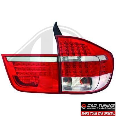 STOPURI CU LED BMW X5 E70 FUNDAL RED/CRISTAL -COD 1291995