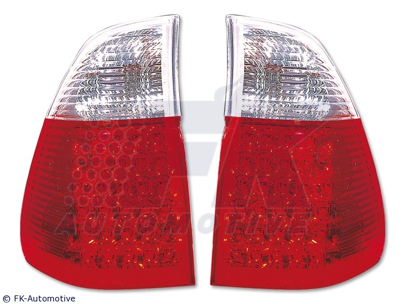 STOPURI CU LED BMW X5 FUNDAL RED/CRISTAL -COD FKRLXLBM9005
