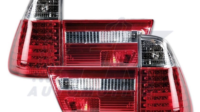 STOPURI CU LED BMW X5 FUNDAL RED/CROM -COD FKRLXLBM501