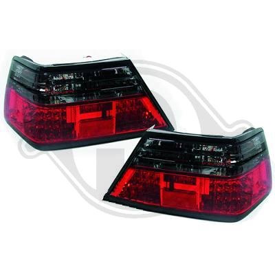 STOPURI CU LED MERCEDES W124 FUNDAL RED/BLACK -COD 1612996