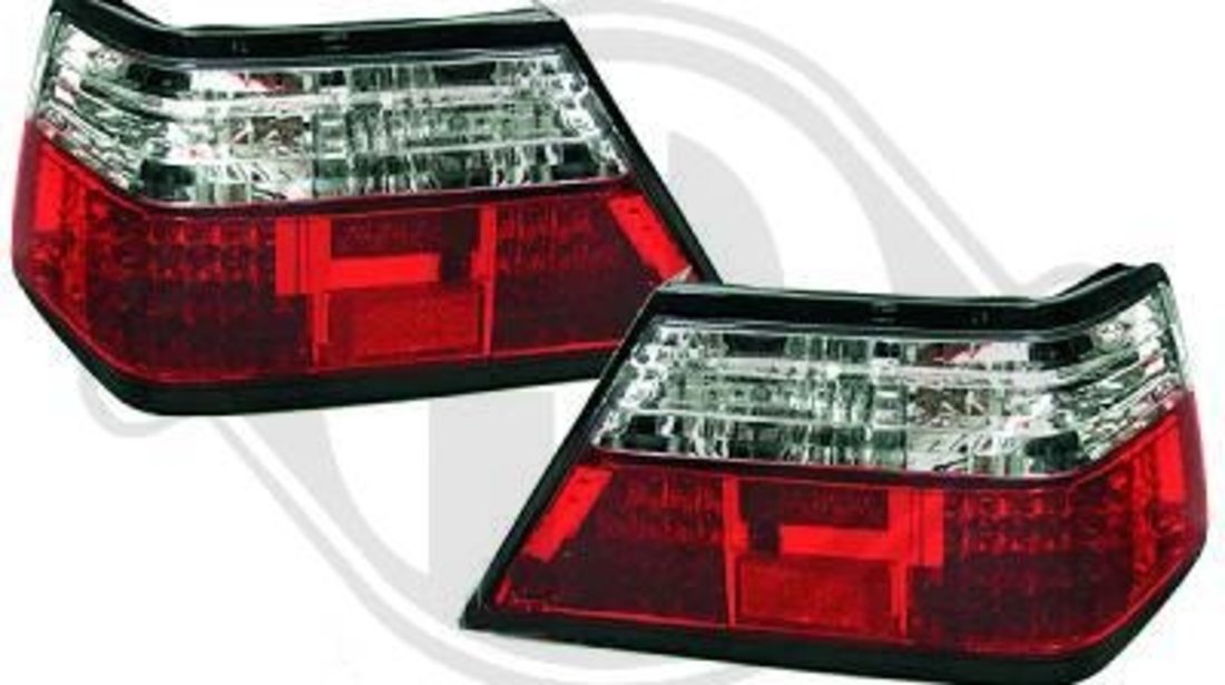 STOPURI CU LED MERCEDES W124 FUNDAL RED/CRISTAL -COD 1612995