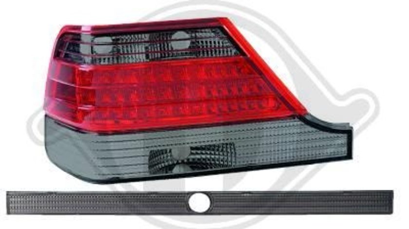 STOPURI CU LED MERCEDES W140 FUNDAL RED/BLACK -COD 1645996