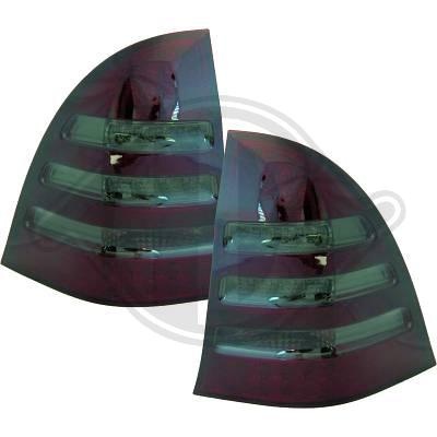 STOPURI CU LED MERCEDES W203 FUNDAL RED/BLACK -COD 1671696