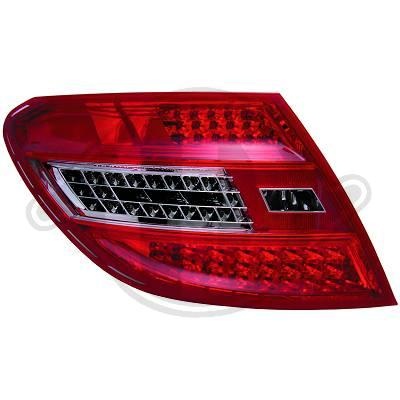 STOPURI CU LED MERCEDES W203 FUNDAL RED/BLACK -COD 1672996