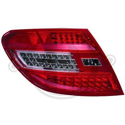 STOPURI CU LED MERCEDES W204 FUNDAL RED/CRISTAL -COD 1672995