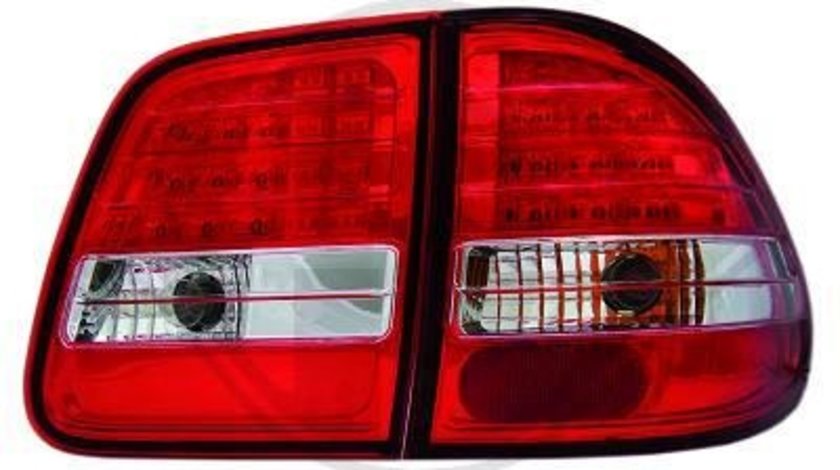 STOPURI CU LED MERCEDES W210 FUNDAL RED/CRISTAL -COD 1614795