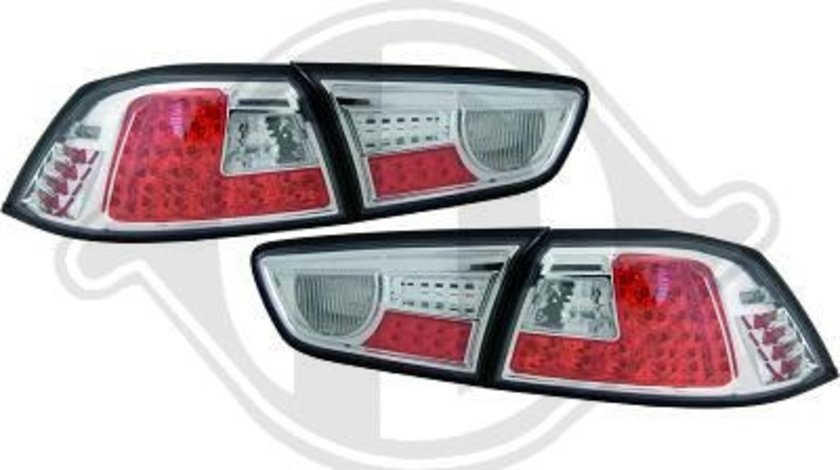 STOPURI CU LED MITSUBISHI LACER FUNDAL RED/CRISTAL -COD 5808995