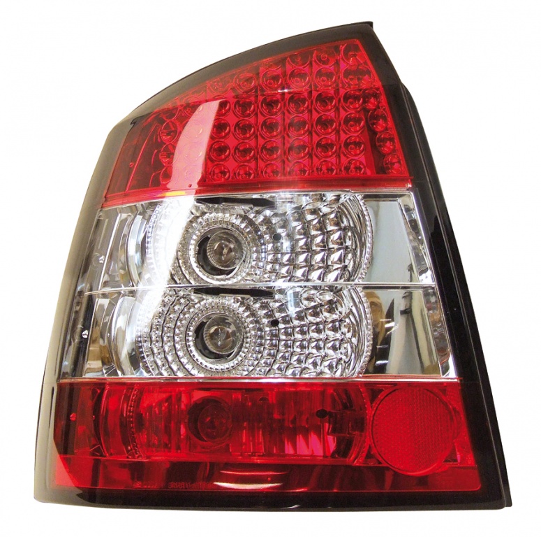 STOPURI CU LED OPEL ASTRA G FUNDAL RED/CROM -COD FKRLXLOP207