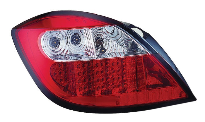 STOPURI CU LED OPEL ASTRA H FUNDAL RED/CROM -COD FKRLXLOP101