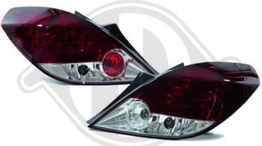 STOPURI CU LED OPEL CORSA D FUNDAL RED/CRISTAL -COD 1814995