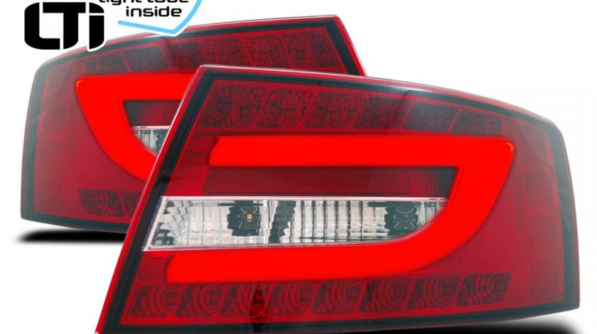 STOPURI CU LED PENTRU AUDI A6 4F FUNDAL ROSU/CRISTAL