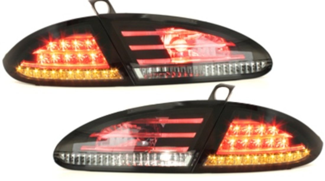 STOPURI CU LED PENTRU SEAT LEON 1P FUNDAL ROSU/FUMURIU