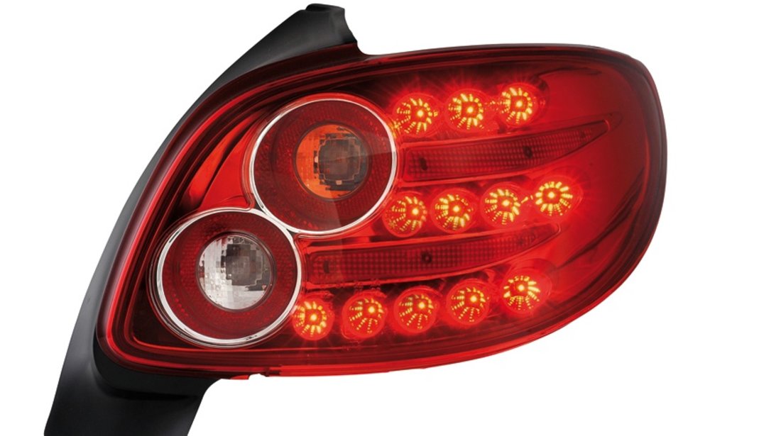 STOPURI CU LED PEUGEOT 206 CC FUNDAL RED -COD FKRLXLPG045