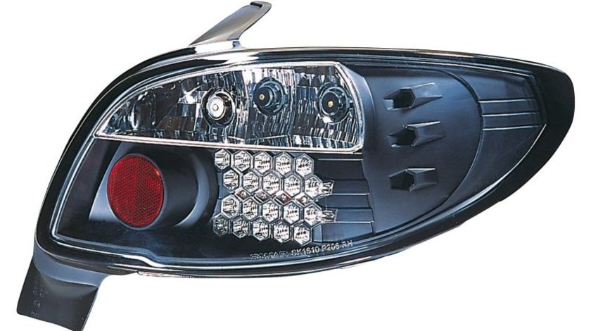 STOPURI CU LED PEUGEOT 206 FUNDAL BLACK -COD FKRLXLPG8009