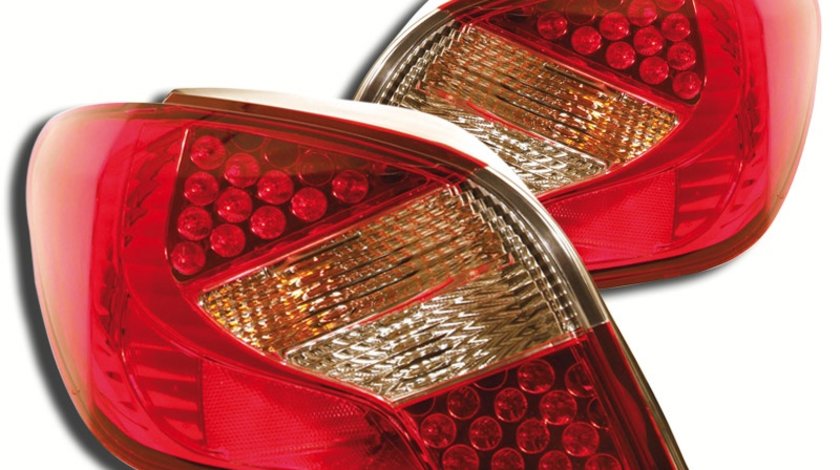 STOPURI CU LED PEUGEOT 307 FUNDAL RED/CROM -COD FKRLXLPG411