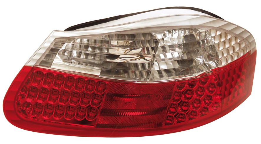 STOPURI CU LED PORSCHE BOXSTER FUNDAL RED/CROM -COD FKRLXLPO301
