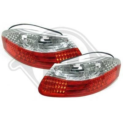 STOPURI CU LED PORSCHE BOXTER FUNDAL RED/CRISTAL -COD 2000095