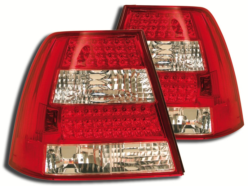 STOPURI CU LED VW BORA FUNDAL RED/CROM -COD FKRLXLVW501