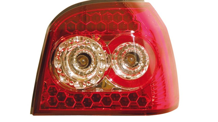 STOPURI CU LED VW GOLF 3 FUNDAL RED/CROM -COD FKRLXLVW401