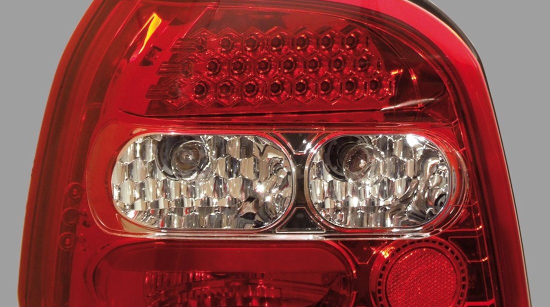 STOPURI CU LED VW GOLF 3 FUNDAL RED/CROM -COD FKRLXLVW053