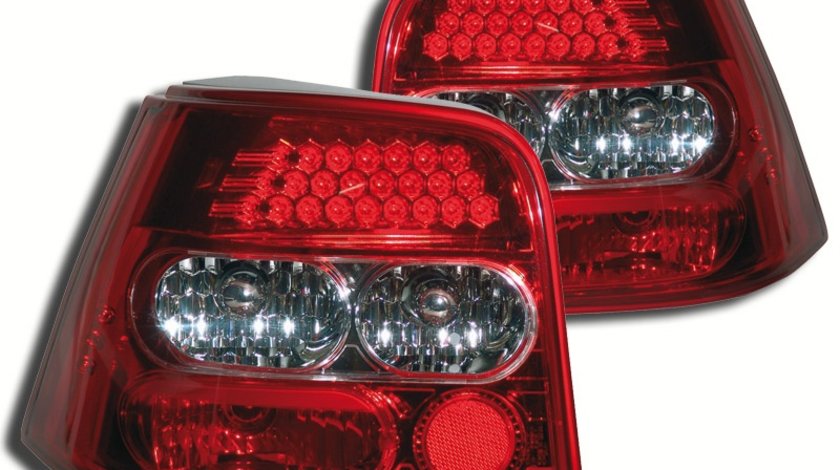 STOPURI CU LED VW GOLF 4 FUNDAL RED/CROM -COD FKRLXLVW057