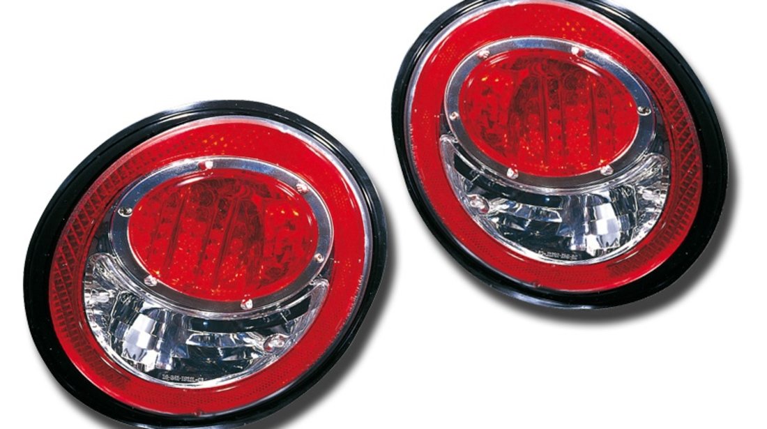 STOPURI CU LED VW NEW BEETLE FUNDAL RED/CROM -COD FKRLXLVW8005