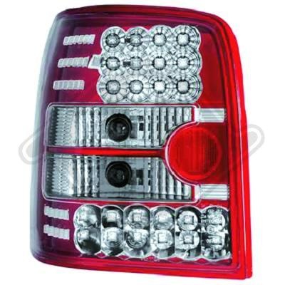 STOPURI CU LED VW PASSAT 3B/3BG FUNDAL RED/CRISTAL -COD 2245996