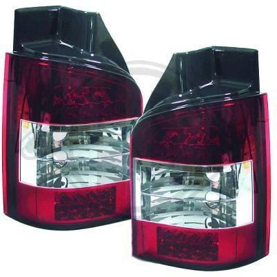 STOPURI CU LED VW T5 FUNDAL RED/CRISTAL -COD 2272995