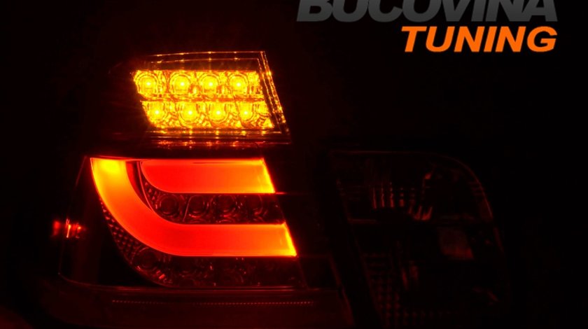 STOPURI FIBRA OPTICA BMW 3ER E46 02-05 LIMOUSINE – FUNDAL ROSU FUMURIU