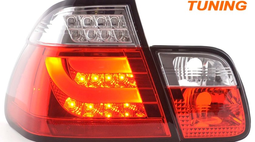 STOPURI FIBRA OPTICA BMW E46 (02-05) LIMOUSINE - FUNDAL ROSU CRISTAL