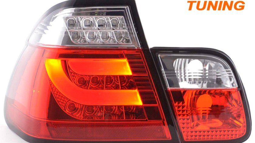 STOPURI FIBRA OPTICA BMW E46 (02-05) LIMOUSINE - FUNDAL ROSU CRISTAL
