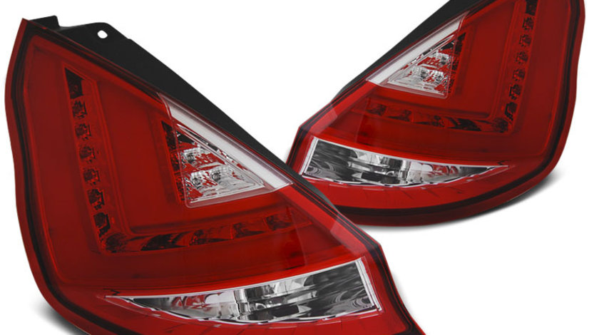 Stopuri Ford Fiesta MK7 2008-2012 Hatchback Rosu Alb LED BAR