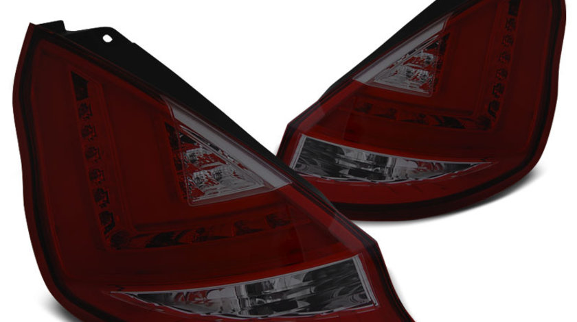 Stopuri Ford Fiesta MK7 2012-2015 Hatchback Rosu Fumuriu LED BAR