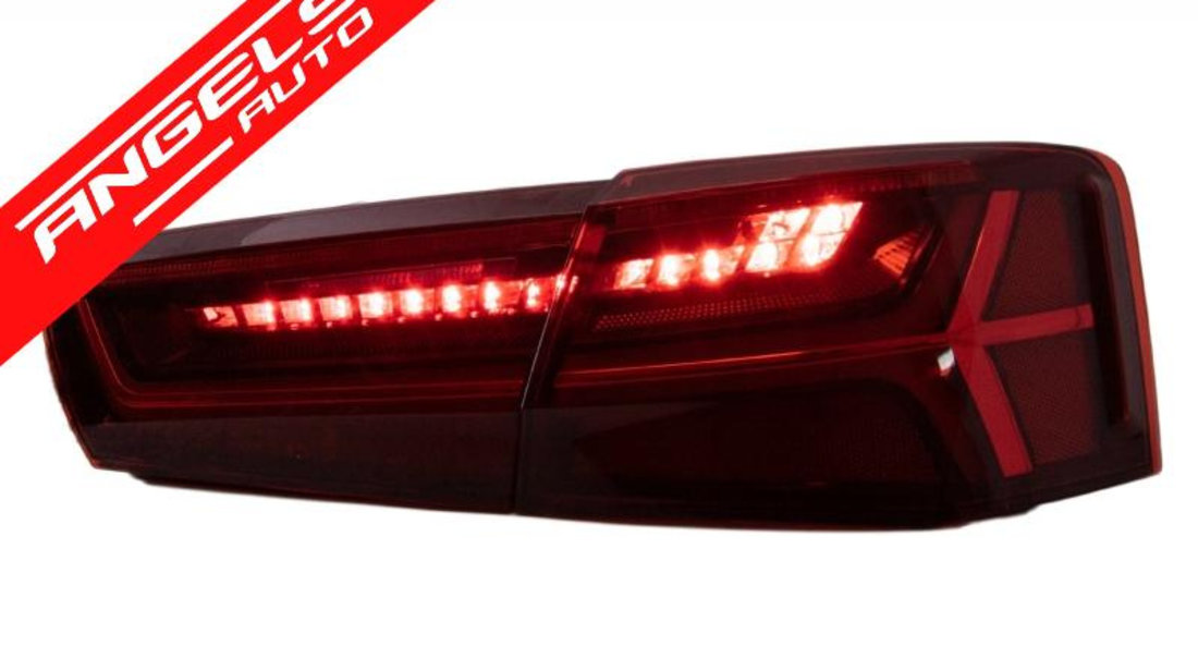 Stopuri Full LED Audi A6 C7 4G (11-14) Red/Clear Semnalizare Dinamica