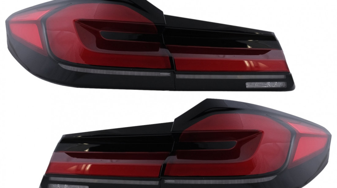 Stopuri Full LED compatibil cu BMW Seria 5 G30 Sedan (2017-2019) LCI Design cu Semnal Dinamic TLBMG30NL
