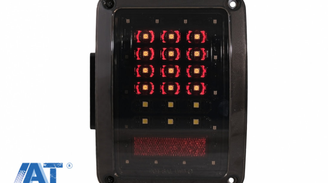 Stopuri Full LED compatibil cu JEEP Wrangler JK (2007-2017) Fumuriu