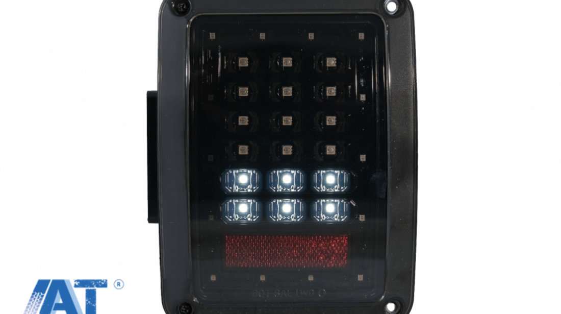 Stopuri Full LED compatibil cu JEEP Wrangler JK (2007-2017) Fumuriu