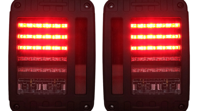 Stopuri Full LED compatibil cu JEEP Wrangler / Rubicon JK (2007-2017)